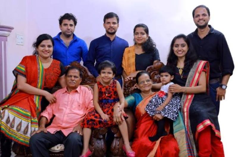 Jude Anthany Joseph with his family