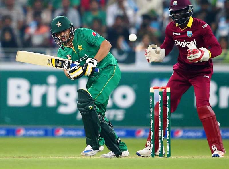 Khalid Latif in action for Pakistan during a match against West Indies
