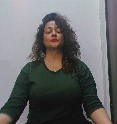 Kiran Rathod doing meditation