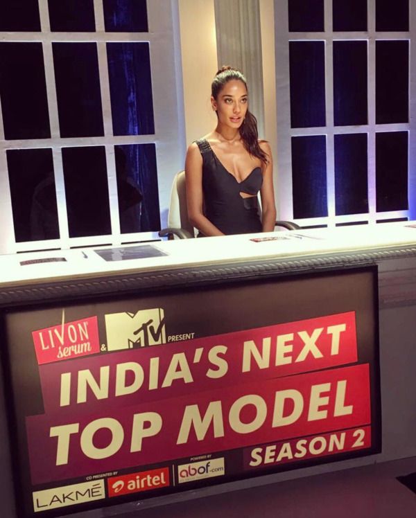 Lisa Haydon as a judge in the 'India's Next Top Model' in 2015