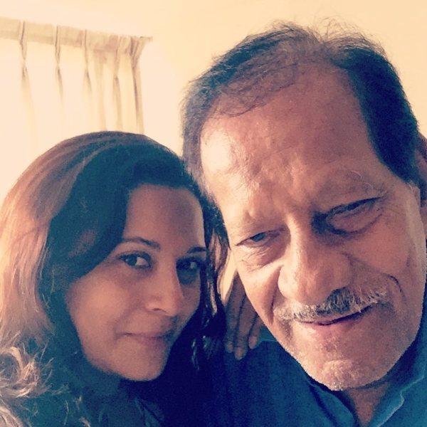 Manasi Joshi Roy with her father