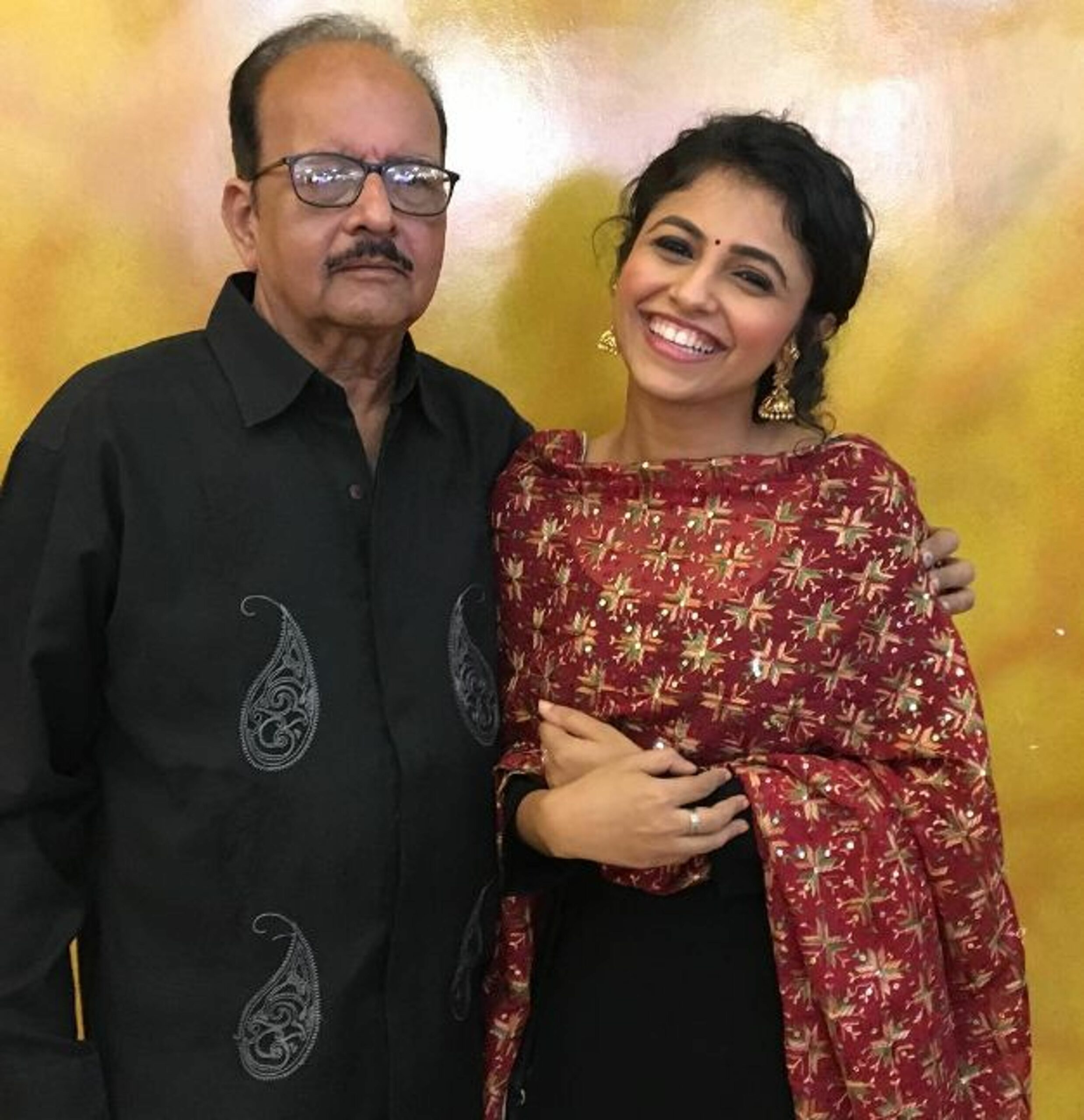 Manasi with her father