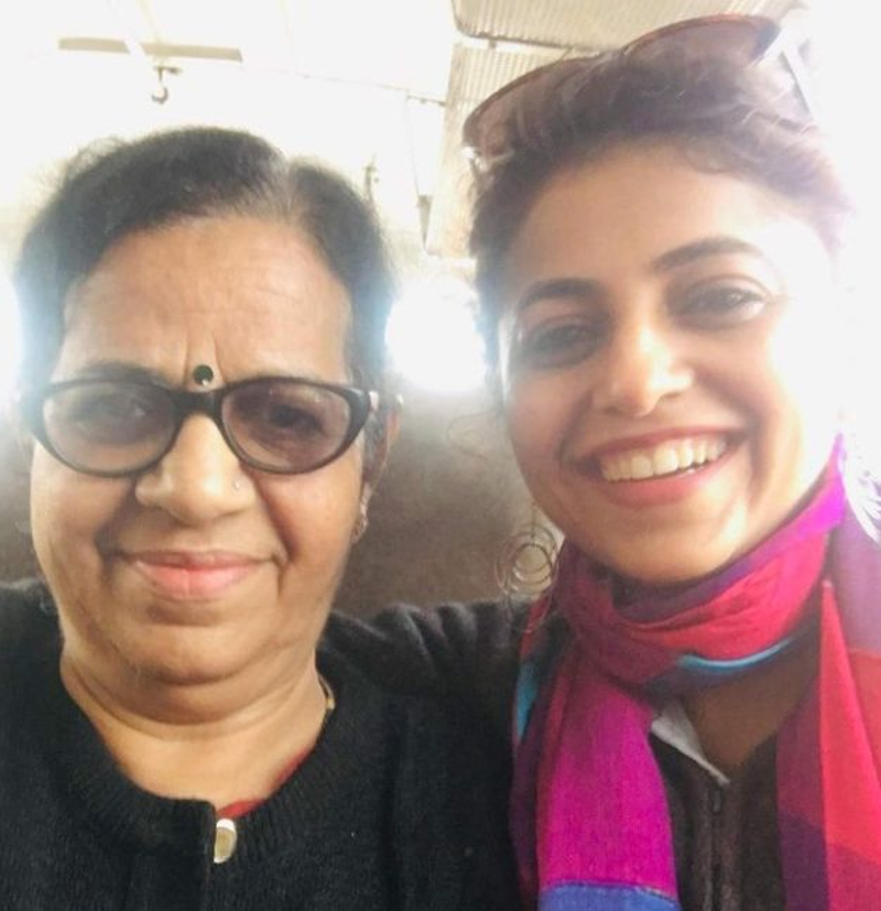 Manasi with her mother