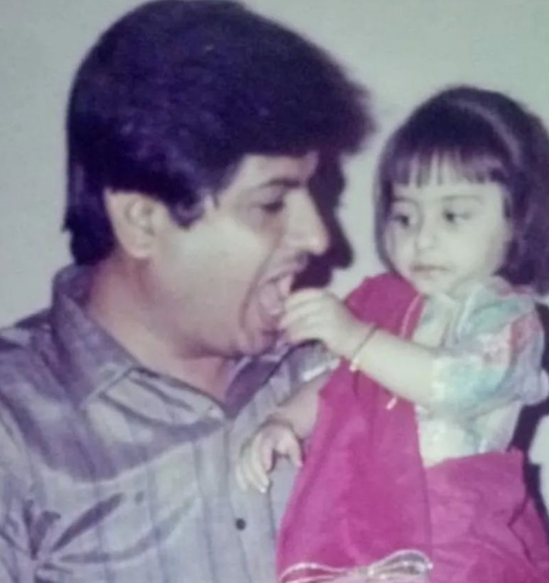 Niyati with her father in her childhood