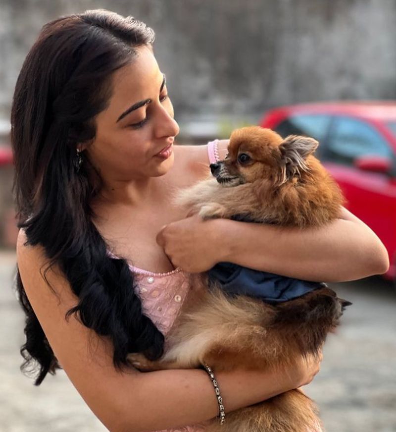 Niyati with her pet dog