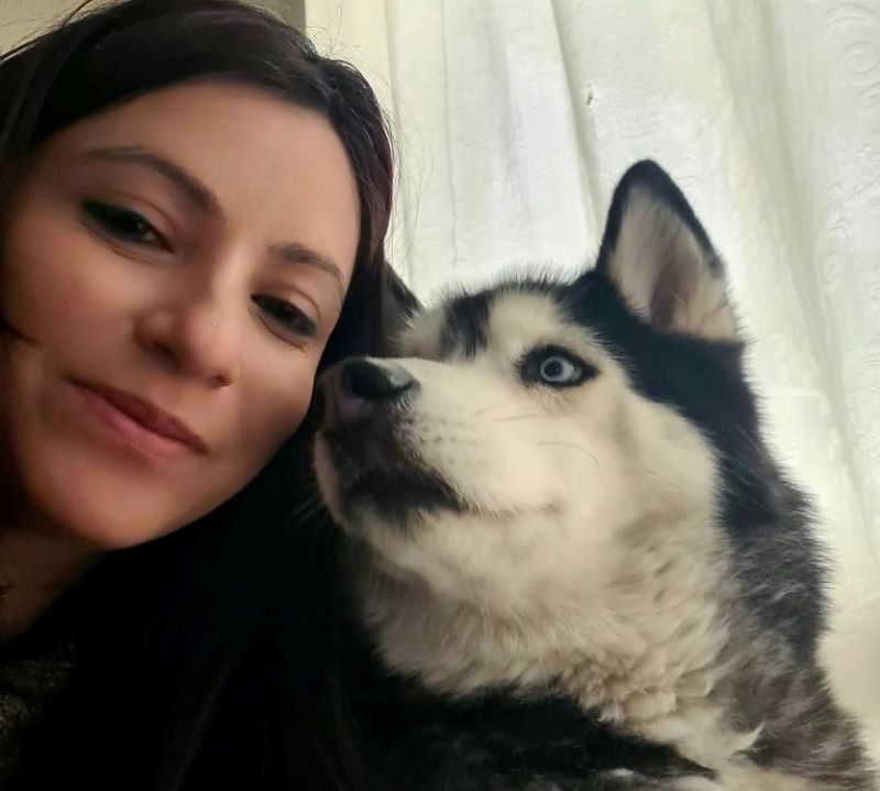 Pooja Tandon with her pet dog