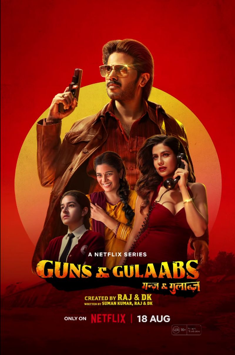 Poster of the series 'Guns & Gulaabs' (2023), starring Pooja Gor