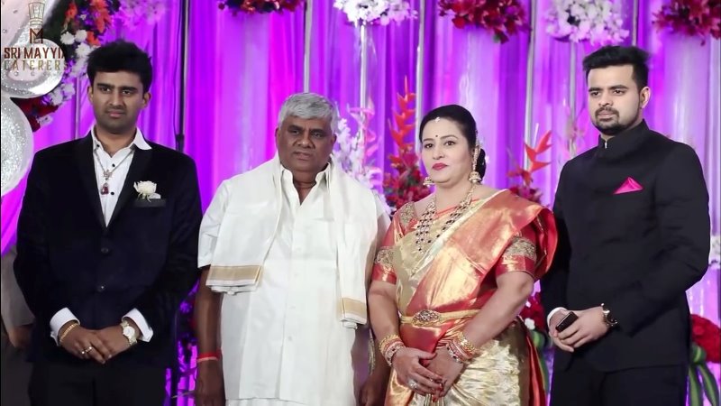 Prajwal Revanna with his parents and brother