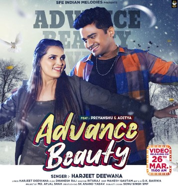 Priyansu Singh on the poster of the music video Advance Beauty
