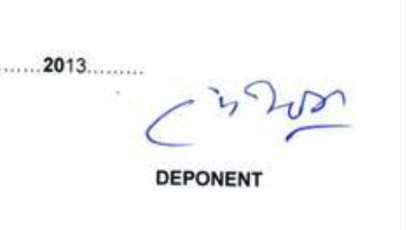 Ramesh Bidhuri's signature