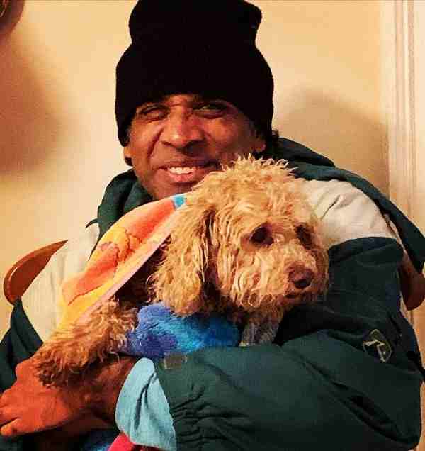 Ravi Shankar with his dog Annie