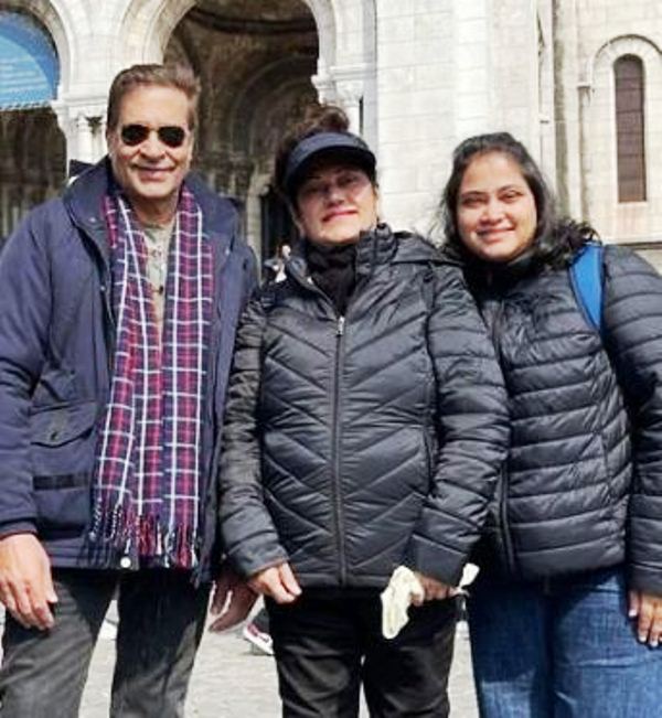 Rio Kapadia with his wife and daughter