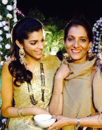 Sanam Saeed with her mother