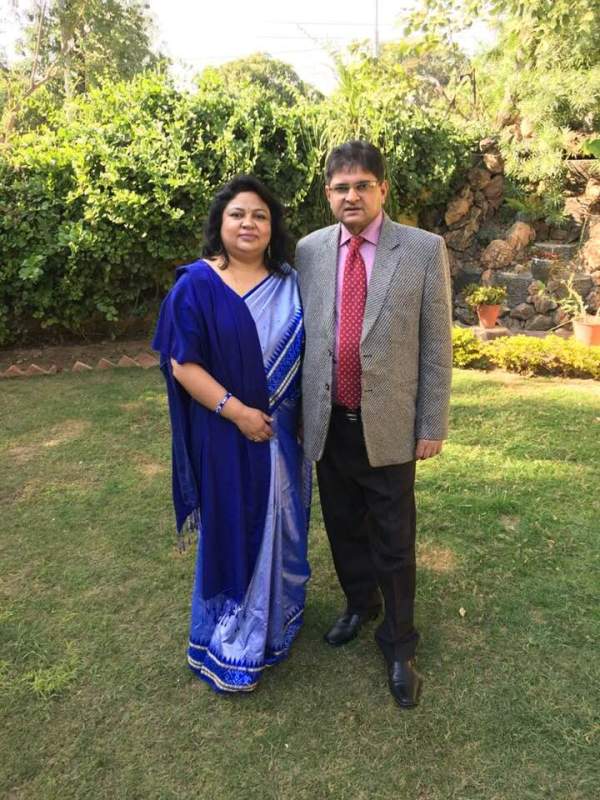 Sanjay Dixit with his wife, Shruti Dixit