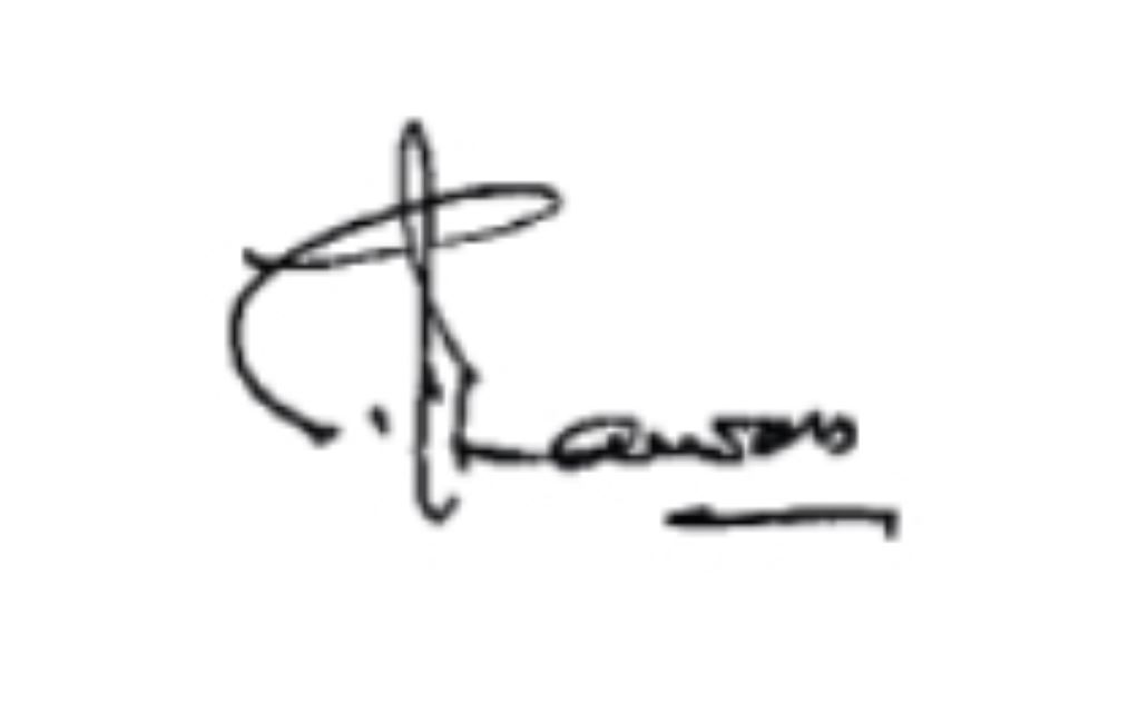 Satish Dhawan's signature