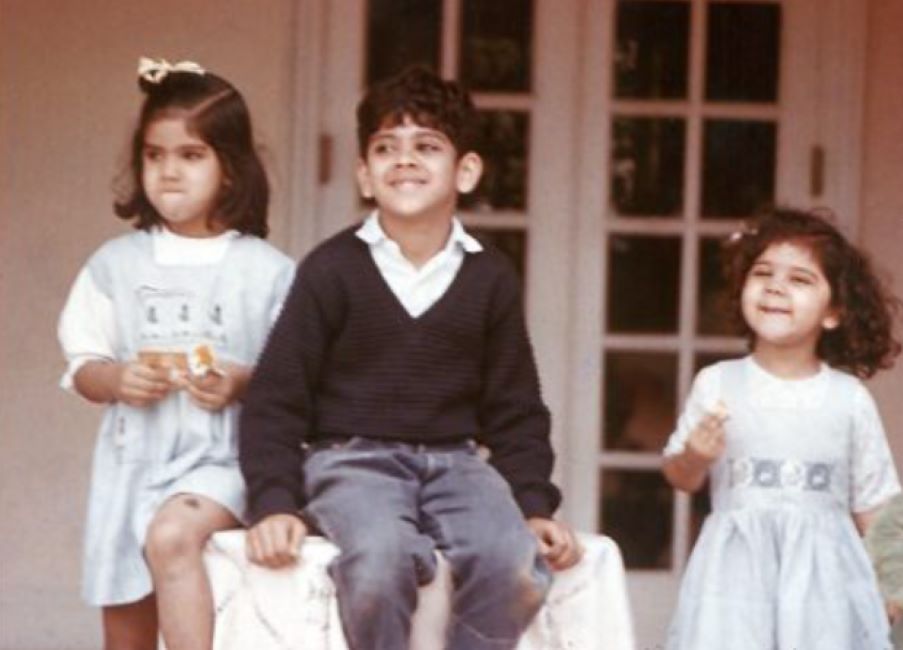 Satish Dhawan's son Vivek, and daughters Jyotsna and Amrita, when they were young children
