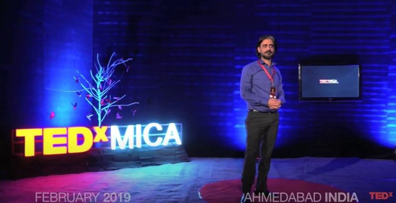 Saurabh Sachdeva during his TEDx speech in 2019