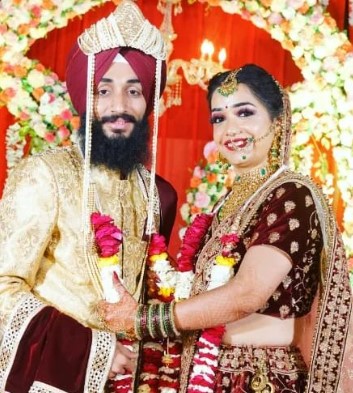 Sehaj Arora on his wedding day