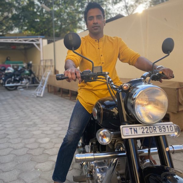 Shabeer Kallarakkal riding his bike