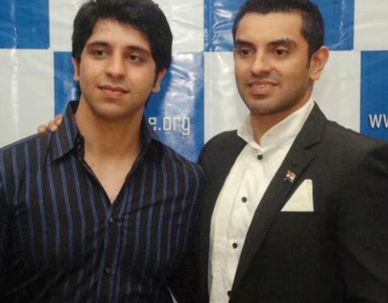 Shehzad Poonawalla (on the left) with his brother Tehseen