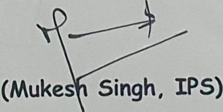Signature of Mukesh Singh