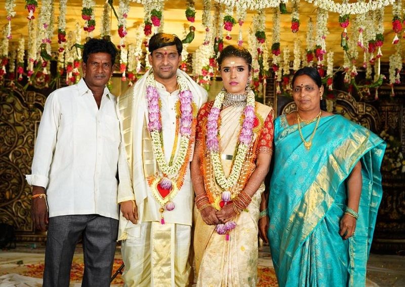Srikanth Bolla with his parents