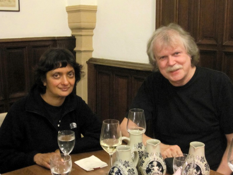 Sujata Bhatt with Michael Augustin at Dickinson College