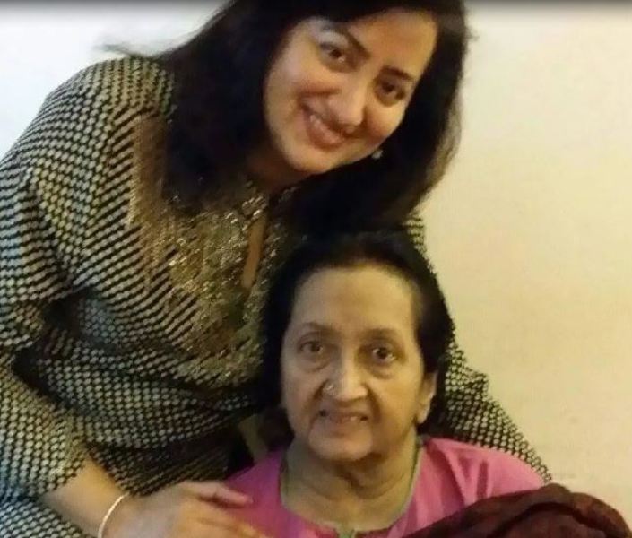 Sumalatha with her mother