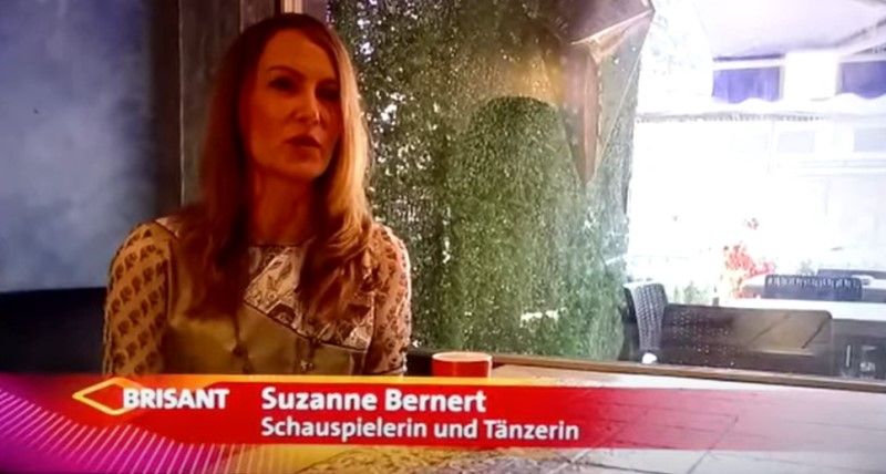 Suzanne Bernert during her interview on the German talk show 'Brisant' in 2019