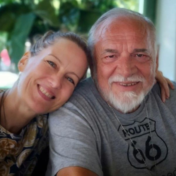 Suzanne Bernert with her father