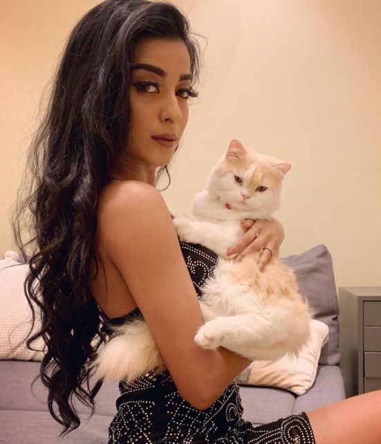 Tanvi Gadkari with a cat