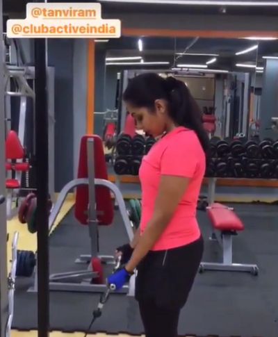 Tanvi Ram in the gym