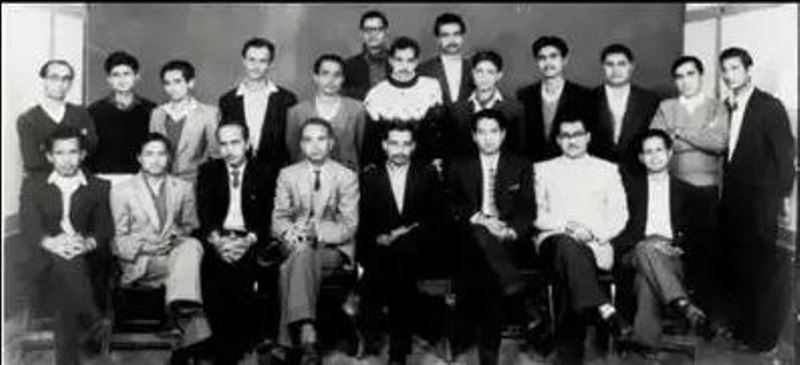 Tarun Gogoi (front row, extreme right) with his batchmates of JB college