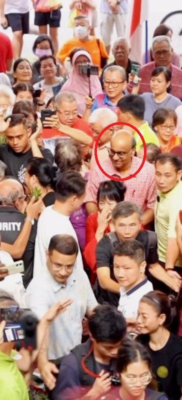 Tharman Shangaratnam during the election campaign