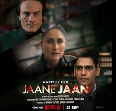The poster of the film Jaane Jaan