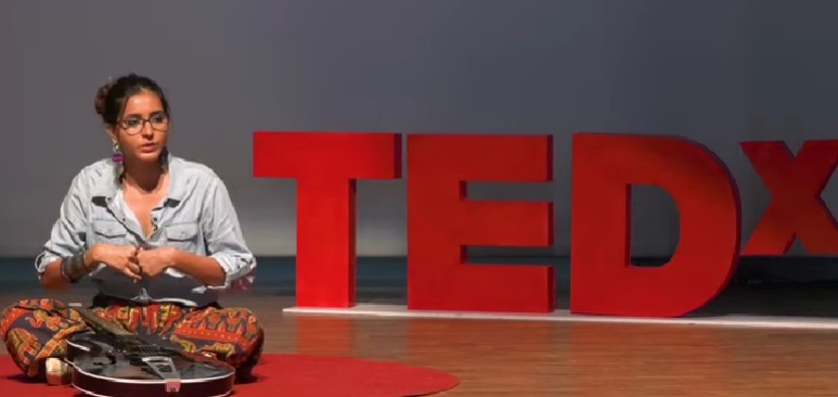 Tithi Raaj while speaking on TEDx