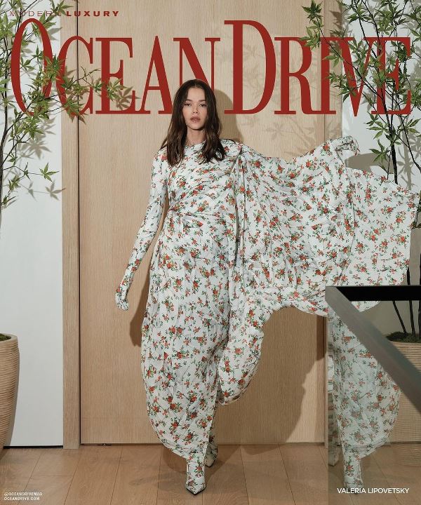 Valeria Lipovetsky on the cover of Ocean Drive