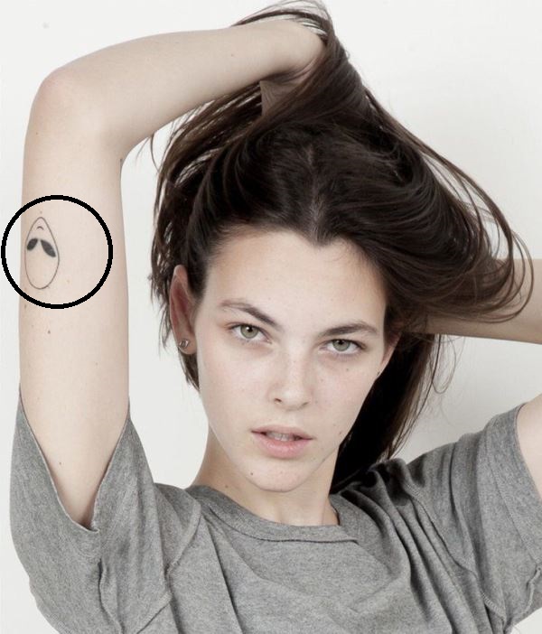 Vittoria Ceretti's tattoo on her right arm