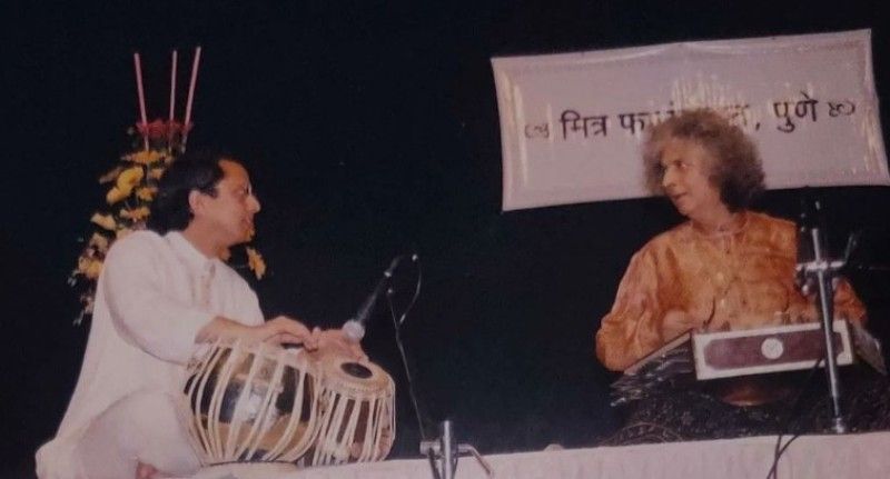 Yogesh Samsi with Pandit Shivkumar Sharma