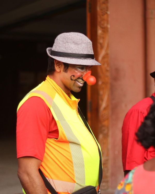 Shabeer Kallarakkal dressed up as his clown persona