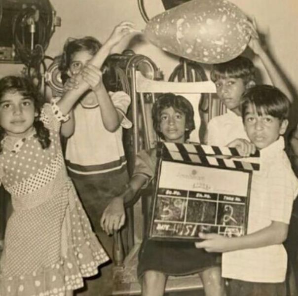 A childhood photograph of Rajat Bedi (extreme right)