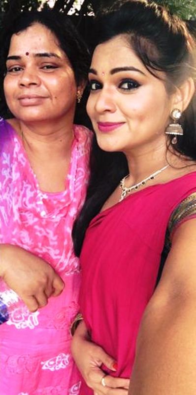 A photo of Ashwini with her mother