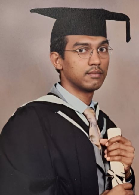 A photo of Muizzu taken during his graduation ceremony