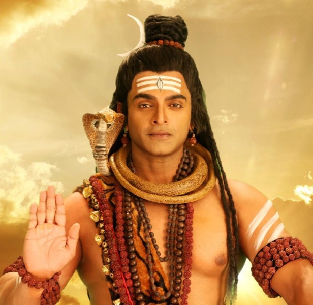 A photo of Vinay Gowda as Lord Shiva during the shoot of Hara Hara Mahadeva