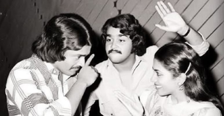 A still taken during Mohanlal's first film Manjil Virinja Pookkal