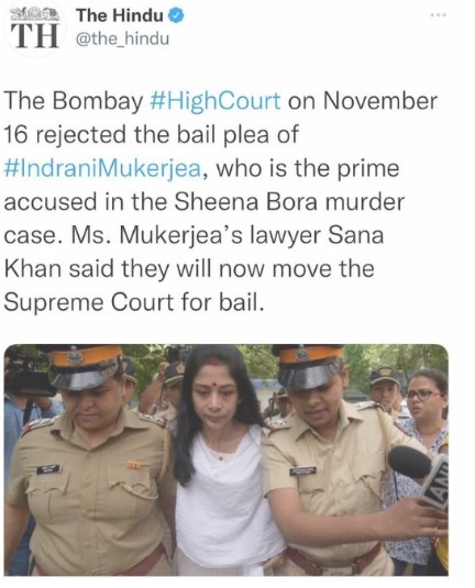 A verdict of Bombay High Court posted by The Hindu newspaper in the Sheena Bora murder case