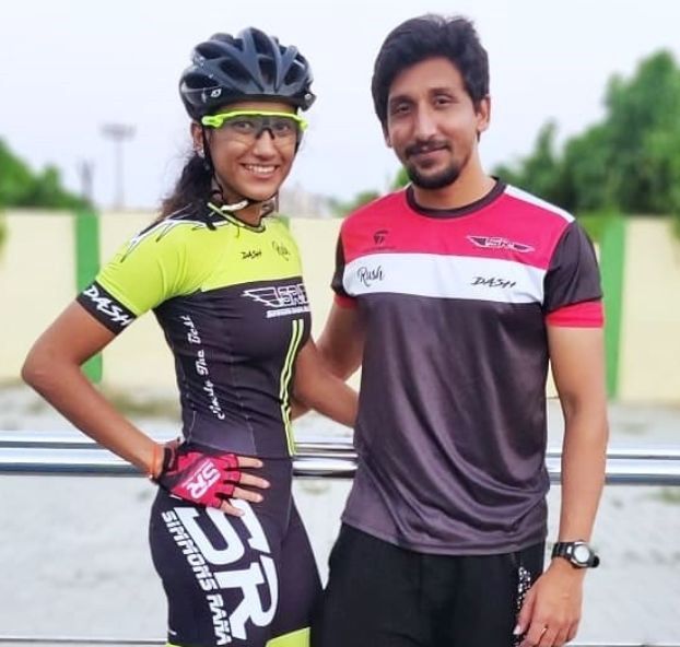 Aarathy Kasturi Raj with her coach Sathya Moorthy 