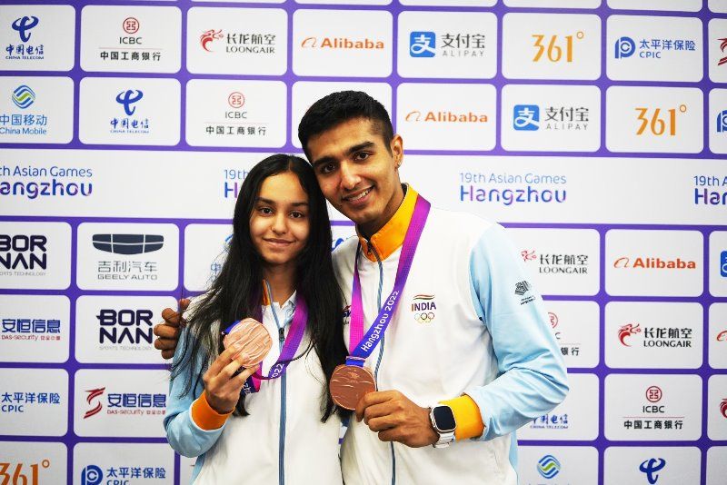 Abhay Singh and Anahat Singh bagged a bronze medal at the 2022 Asian Games