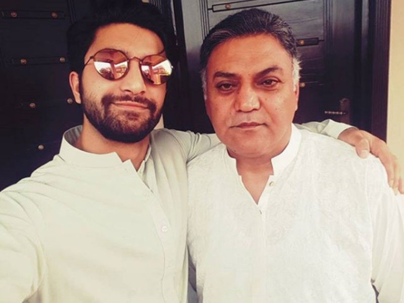 Ahad Raza Mir with his father