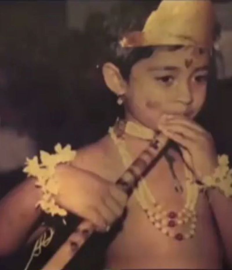 Akshitha Bopaiah in her childhood 